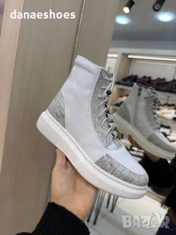 Дамски спортни боти от естествена кожа , снимка 3 - Кецове - 47952534