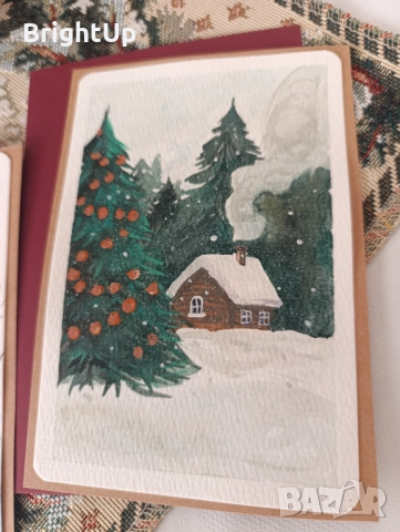 Ръчно рисувани картички, с плик , снимка 7 - Други - 52586075