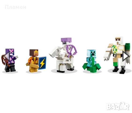 LEGO Minecraft крепост на железния голем , снимка 13 - Конструктори - 52025998