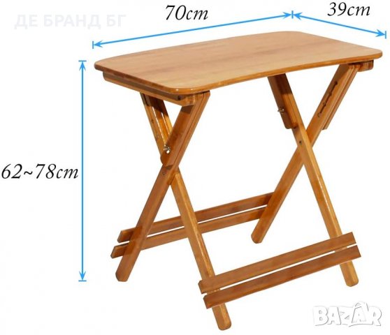Бамбукова сгъваема маса L012-KS-HSJ-011, снимка 3 - Градински мебели, декорация  - 35885659