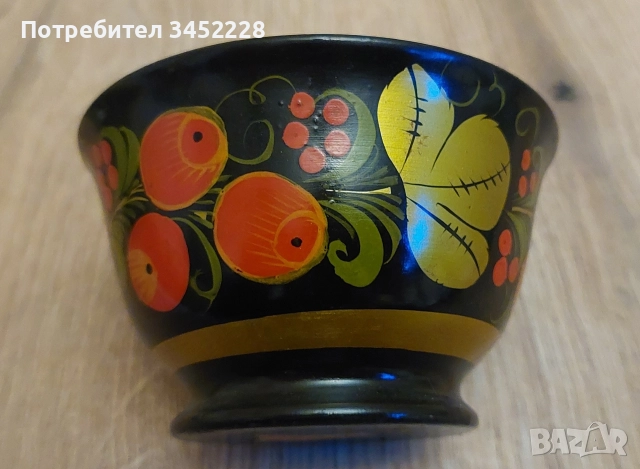 купички два броя хохлома Русия за ценители отлични , снимка 3 - Антикварни и старинни предмети - 52698266