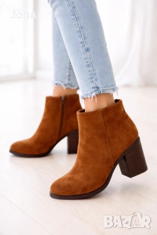 Кафяви есенни боти, снимка 2 - Дамски боти - 26259303