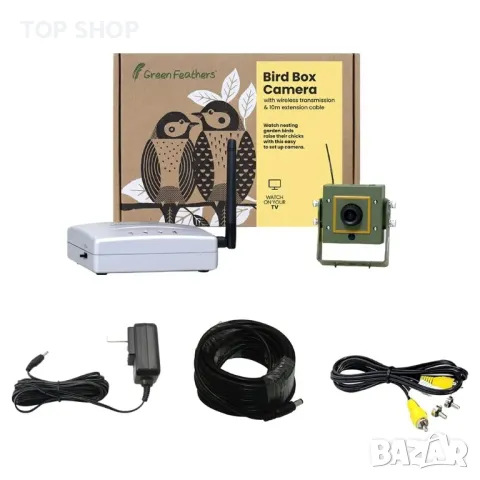 Green Feathers 4к камера за наблюдение на птици и животни безжична 30м. обхват връзка с телевизор, снимка 5 - IP камери - 49092974