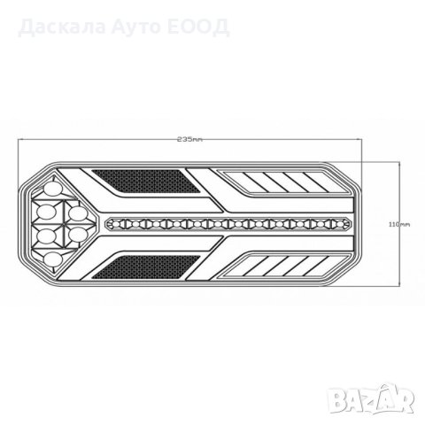1 бр. Лед LED неон стоп с 7 функции и динамичен мигач 12-24V, снимка 10 - Аксесоари и консумативи - 41951015