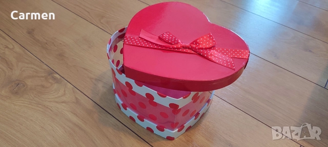 Сърце - Голяма подаръчна кутия с панделка, снимка 9 - Други - 52430389