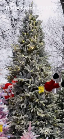 Елха!Супер реалистична коледна елха с вградени лампички по връхчетата., снимка 4 - Декорация за дома - 47892308