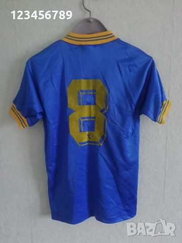 Maccabi Tel Aviv #8 Away 1988 1989 Match Worn Shirt Jersey Trikot Diadora Football Vintage Israel, снимка 2 - Тениски - 52688964