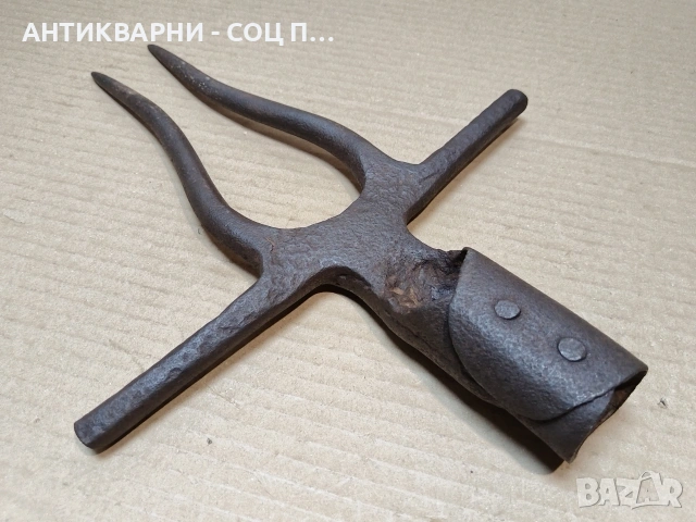 Стара Кована Вила За Вадене На Цвекло. / НОМЕР 1731., снимка 5 - Антикварни и старинни предмети - 53849903