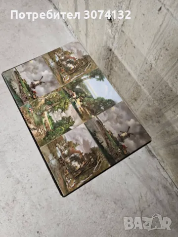 Помощна масичка с плочки в ретро стил, снимка 3 - Маси - 47377140