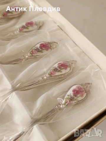 Винтидж комплект десертни вилички и лъжички – Japan, снимка 4 - Прибори за хранене, готвене и сервиране - 53722547