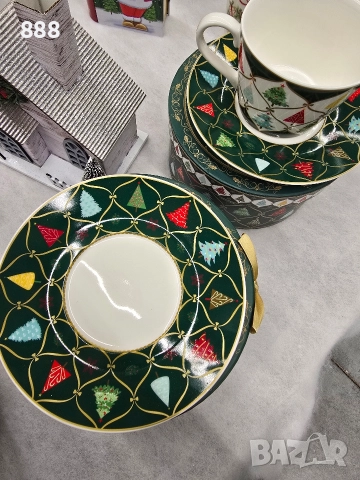 коледни чаши с чиниики , снимка 2 - Чаши - 52575892