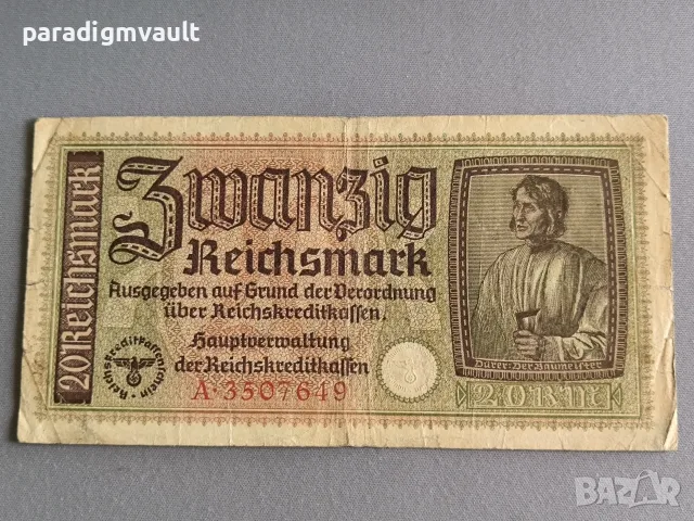 Трети райх - Банкнота - Германия - 20 марки | 1939г.