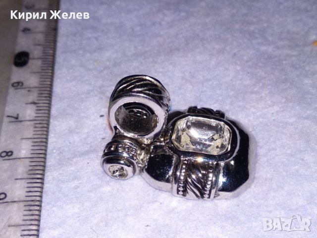 ВЕЛИКОЛЕН АРТ МЕДАЛЬОН БЛАГОРОДНА СТОМАНА с ГОЛЯМ ФАСЕТИРАН КРИСТАЛ и БЯЛА ПОЗЛАТА 38653, снимка 6 - Колиета, медальони, синджири - 41682205