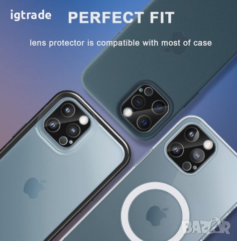 2бр. протектори за камера за iPhone 13 Pro / 13 Pro Max, снимка 6 - Фолия, протектори - 39410132