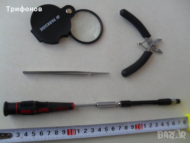  Отвертка Бит Клещи Лупа Пинсета ОРИГИНАЛ „РARKSID“НЕМСКИ комплекти Фина механика от S2 стомана , снимка 5 - Отвертки - 34715956