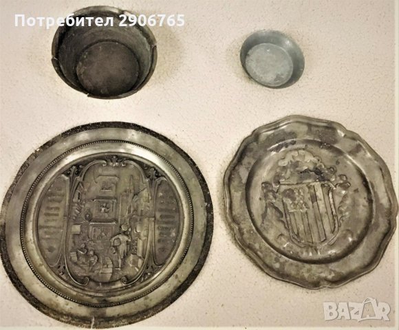 Стари немски чинии за стена с маркировка , снимка 1 - Декорация за дома - 34746647