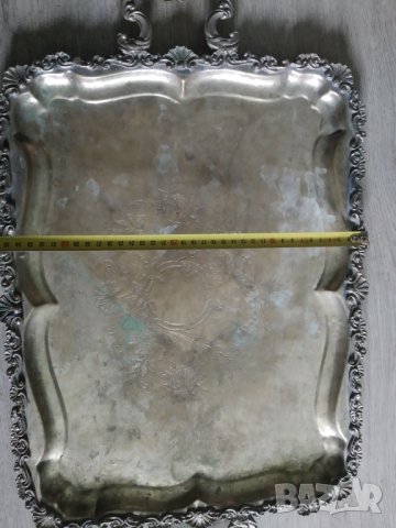 стара посребрена табла,поднос от месинг, снимка 5 - Други ценни предмети - 38648137