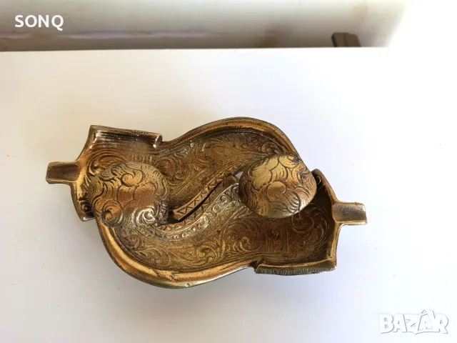 Страхотни Стари Бронзови Пепелници, снимка 3 - Антикварни и старинни предмети - 50045898