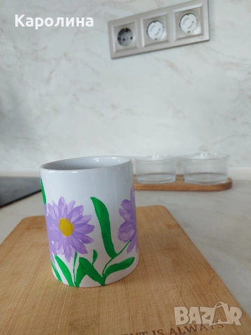 Ръчно рисувани чаши, снимка 5 - Чаши - 53495909