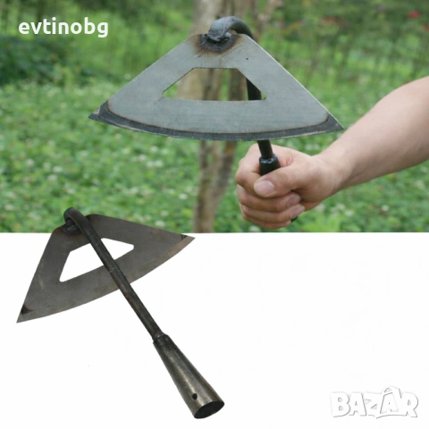 Мотика за плевели от закалена стомана, 30 см, куха дръжка, снимка 3 - Градински инструменти - 53778086