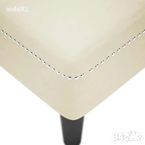 vidaXL Кушетка с възглавница и десен подлакътник, кремав, кадифе, снимка 6 - Кушетки - 56147415