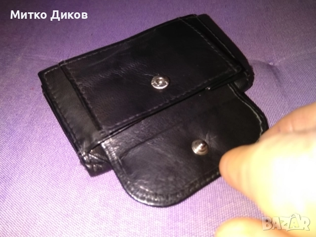 Компактно немско портфейлче малко 95х62мм естествена кожа, снимка 2 - Портфейли, портмонета - 51666255