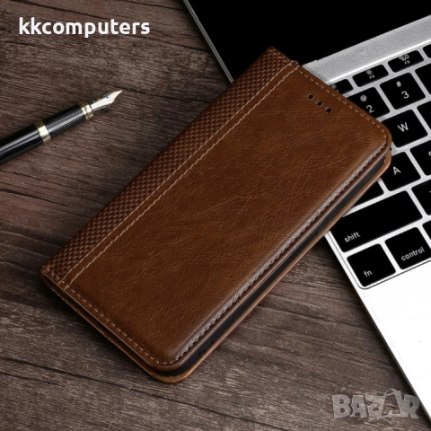 vivo X90 Pro+ Grid Texture Magnetic Wallet Калъф и Протектор, снимка 6 - Калъфи, кейсове - 51496205
