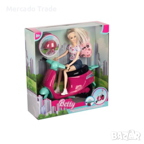 Кукла Бети Mercado Trade, Със скутер и аксесоари, снимка 3 - Кукли - 30781075