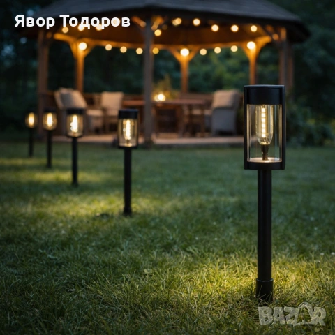 Градинската соларна лампа XF-2902 - стилно и практично решение за осветление на двор, алеи и тераси, снимка 6 - Градински мебели, декорация  - 53782104