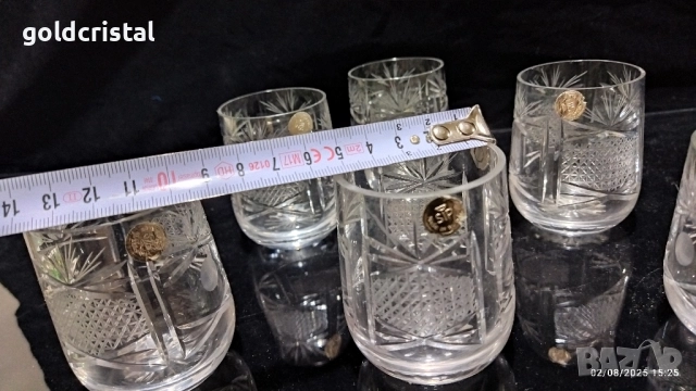 кристални чаши за ракия , снимка 4 - Антикварни и старинни предмети - 51459148