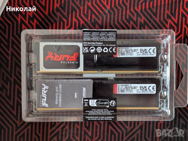 Kingston Fury DDR5 RAM 16GB 5600MT/s CL36, снимка 3 - RAM памет - 53572749