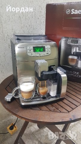 Каферобот Saeco Intelia EVO One Touch Cappuccino Inox. Обслужен изцяло, снимка 4 - Кафемашини - 42180849