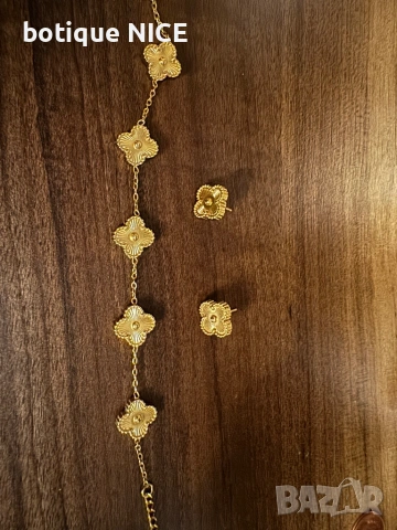 Van cleef обеци и гривна детелинки