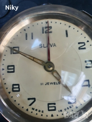 Часовник Slava , снимка 4 - Антикварни и старинни предмети - 53814679
