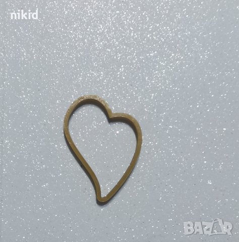 Наклонено сърце пластмасов резец форма фондан тесто бисквитки, снимка 2 - Форми - 35984553