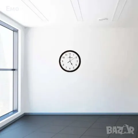 Стенен часовник, 30см големи цифри, кварц, бял, снимка 2 - Стенни часовници - 48509443