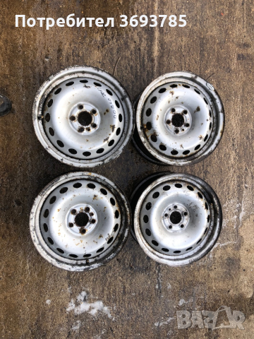 Железни джанти 4бр.5Х98 15R, снимка 2 - Гуми и джанти - 44685538