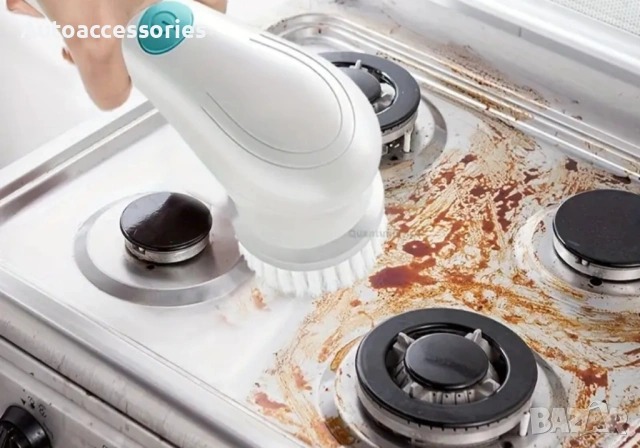 Мощната електрическа почистваща четка!, снимка 3 - Аксесоари за кухня - 53817197