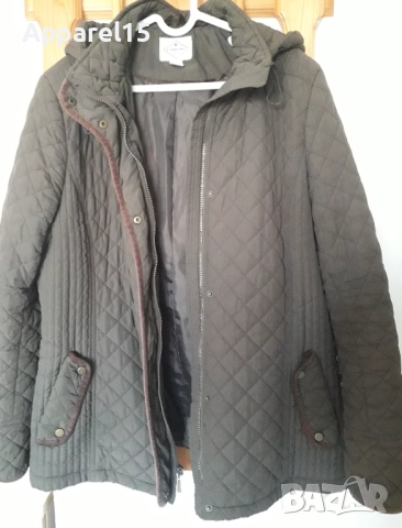 Американско марково тъмнозелено яке с качулка L/ XL, снимка 2 - Якета - 52388568