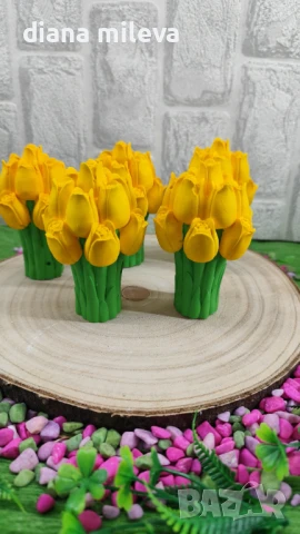 Лалета от гипсокерамика!, снимка 4 - Декорация за дома - 51133129