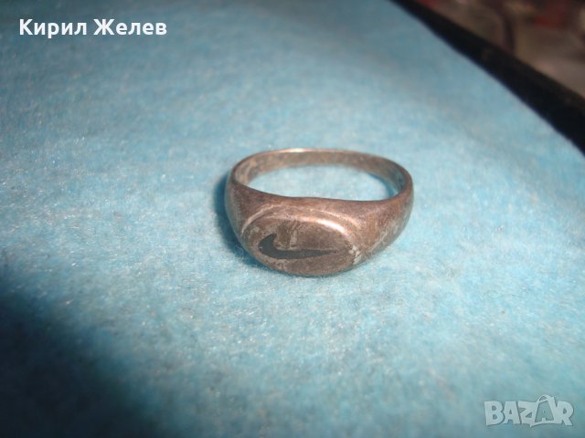 NIKE - СТАР СРЕБЪРЕН МАРКОВ ПРЪСТЕН ОКСИДИРАНО СРЕБРО 925 БУТИКОВО БИЖУ 25837, снимка 8 - Пръстени - 35828479