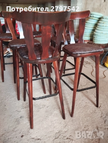 Дървени бар столове C24, снимка 3 - Столове - 51469501