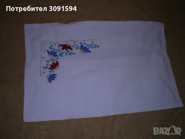 Винтидж ръчно бродирана кълъфка за възглавница, снимка 4 - Възглавници - 49446965