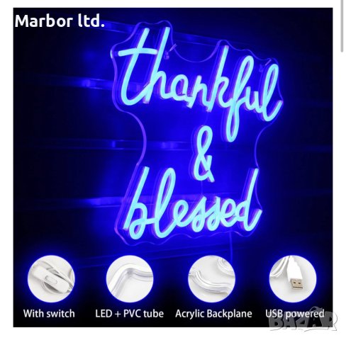 LED неонов надпис с USB , снимка 3 - Лампи за стена - 42017691