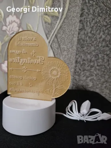 Лед лампа със послание, снимка 2 - Лед осветление - 48274433