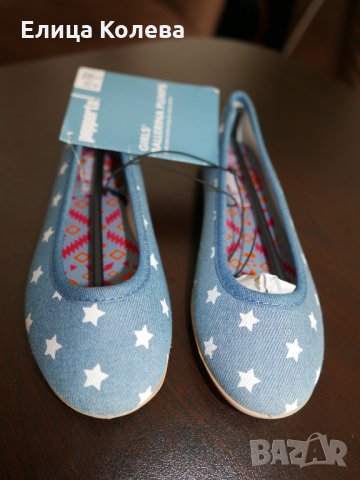 Нови обувки/ балеринки тип дънкови н.32, снимка 2 - Детски обувки - 35810956