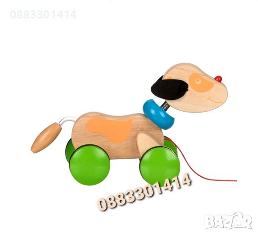Куче за дърпане Играчка от дърво , снимка 2 - Други - 39880782