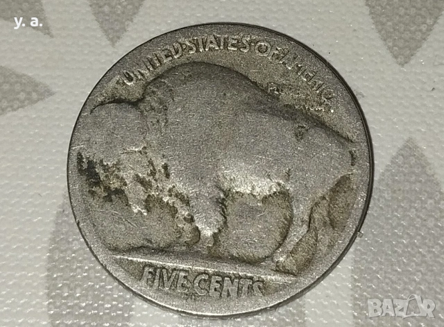 Бизон/ индианец- 5 цента, снимка 2 - Нумизматика и бонистика - 53203304
