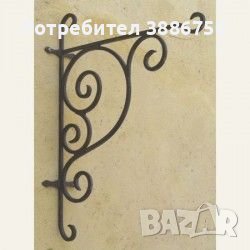 Стойки конзоли и ъгли от ковано желязо за фенери саксии табели цветя и др., снимка 3 - Други стоки за дома - 44411738