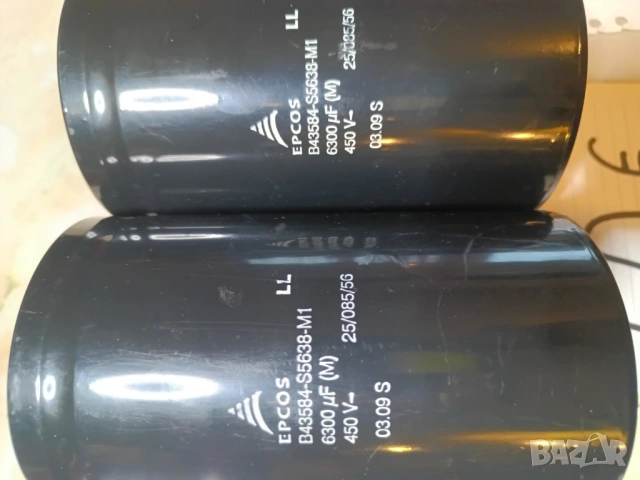 КОНДЕНЗАТОРИ EPCOS 6300uF 450V, 2200uF 400V, снимка 2 - Друга електроника - 53203265